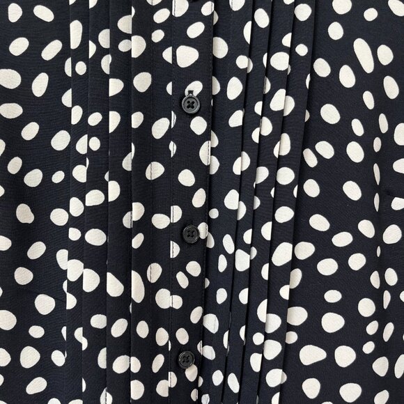 Who What Wear Bishop 3/4 Sleeve Polka Dot Dress Flowy Ruffle Women's Size Medium - Picture 5 of 11